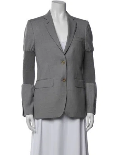 Pre-owned Burberry Wool Blazer In Grey
