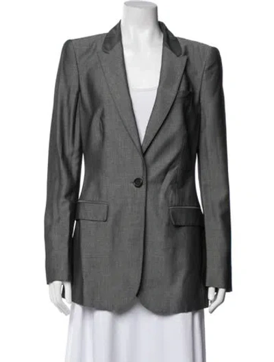 Pre-owned Burberry Wool Blazer In Grey