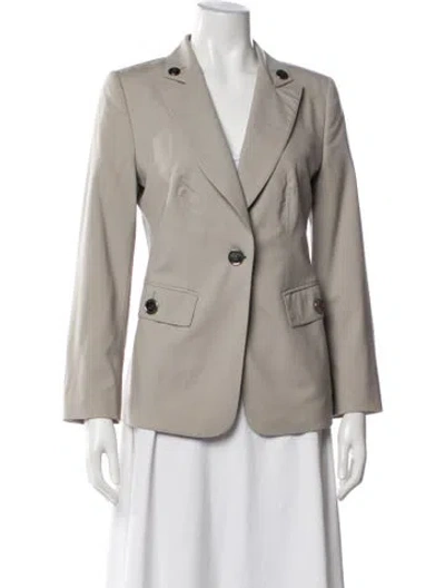 Pre-owned Burberry Wool Blazer In Grey/neutrals