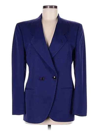 Pre-owned Burberry Wool Blazer Jacket In Purple