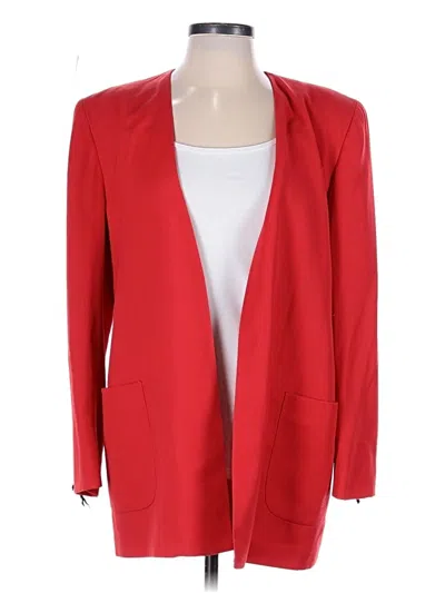 Pre-owned Burberry Wool Blazer Jacket In Red