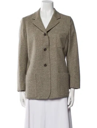 Pre-owned Burberry Wool Blazer In Neutral
