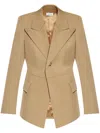 Burberry Wool Blazer In Nude
