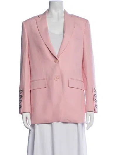 Pre-owned Burberry Wool Blazer In Pink