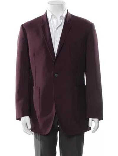 Pre-owned Burberry Wool Blazer In Purple