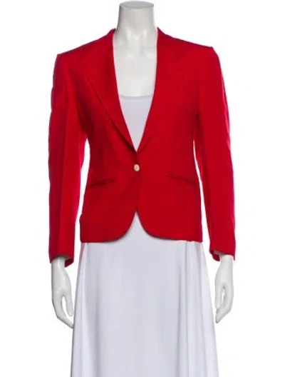 Pre-owned Burberry Wool Blazer In Red