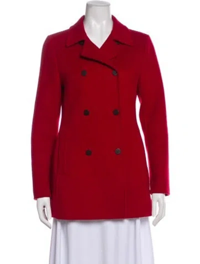 Pre-owned Burberry Wool Blazer In Red