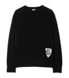 Burberry B Shield Wool Blend Sweater In Black
