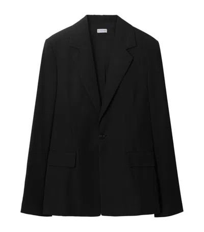 Burberry Wool-blend Blazer In Black