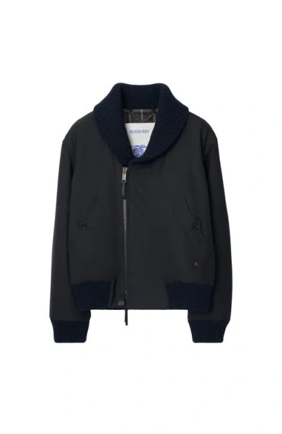 BURBERRY BURBERRY WOOL BLEND BOMBER JACKET