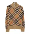 Burberry Wool-blend Check Bomber Jacket In Neutrals