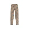 Burberry Wool Blend Check Pants In Brown