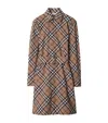 Burberry Waist Belted Shirt Dress With Checked Pattern In Brown