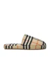 Burberry Quilted Check Sandals For Women In Neutral