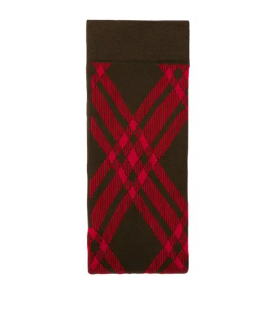 Burberry Wool-blend Check Tights In Multi