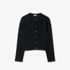 Burberry Wool Blend Jacket In Black
