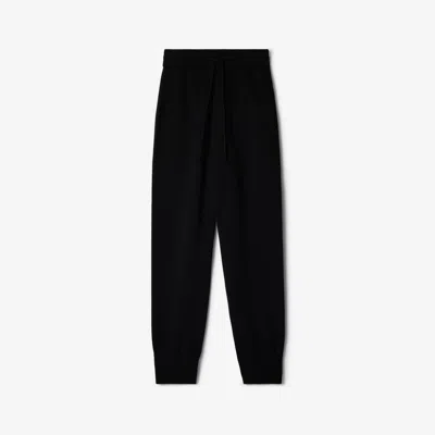 Burberry Wool Blend Jogging Pants In Black