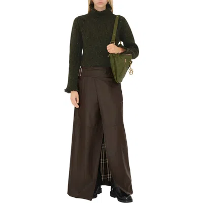 Burberry Wool Blend Maxi Skirt