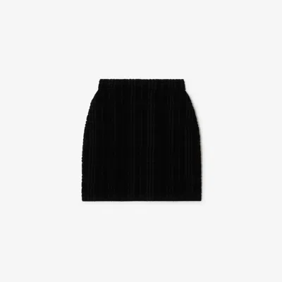 Burberry Wool Blend Mini Skirt In Black