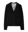 Burberry Mirror-image Horse-head Pattern Wool-blend Cardigan In Black