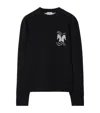 Burberry Wool-blend Mirrored Horse Sweater In Black