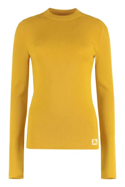 Burberry Wool Blend Pullover In Yellow