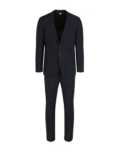 Burberry Wool Blend Tailored Suit Man Suit Blue Size 48 Wool, Mohair Wool