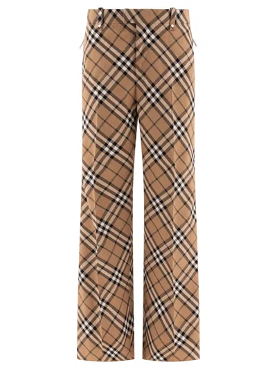Burberry Functional Cargo Pocket Trousers In Beige