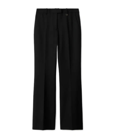 Burberry Wool Blend Tailored Trousers In Black