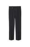 Burberry Classic Navy Blue Wool Blend Trousers In Multi