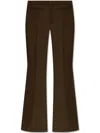 Burberry Wool-blended Fine Tailored Trousers In Grün