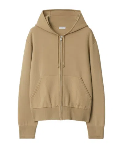 BURBERRY BURBERRY ZIP-UP DRAWSTRING HOODIE