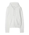 Burberry Wool-blended Zipper Sweatshirt In White