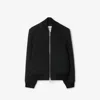 Burberry Wool Bomber Jacket In Black