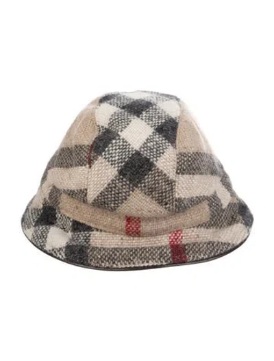 Pre-owned Burberry Wool Bucket Hat In Neutral