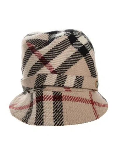 Pre-owned Burberry Wool Bucket Hat In Neutrals