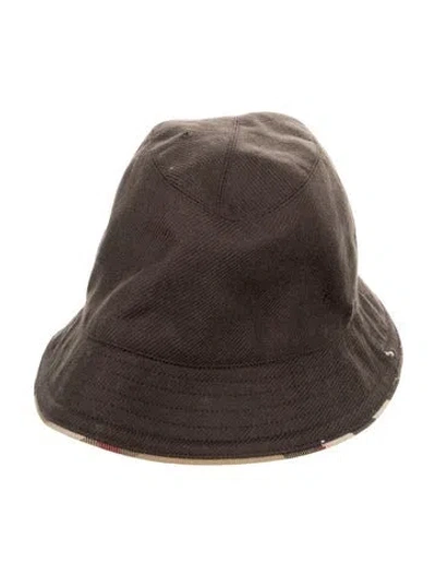 Pre-owned Burberry Wool Bucket Hat W/tags In Brown