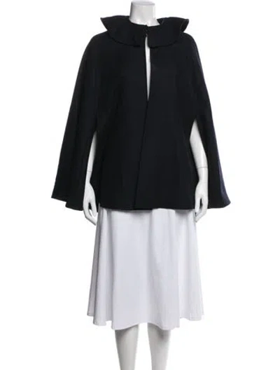 Pre-owned Burberry Wool Cape In Black