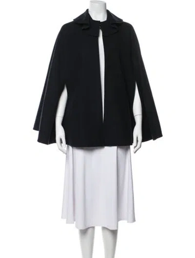 Pre-owned Burberry Wool Cape In Black