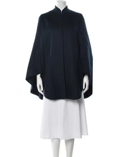 Pre-owned Burberry Wool Cape In Blue