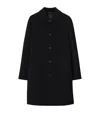 Burberry Wool Mid-length Car Coat In Black