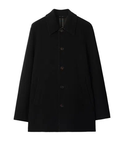 Burberry Wool Coat In Schwarz