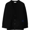Burberry Kids Ekd Patch Knitted Cardigan In Black