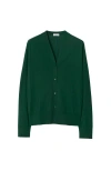 Burberry Fine-knit Wool Cardigan In Ivy