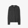 Burberry Wool Knitted Cardigan In Mid Grey