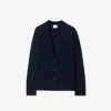 Burberry Wool Cardigan In Navy