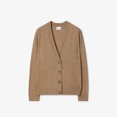 Burberry Wool Cardigan In Neutral