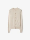 Burberry Long-sleeved Knitted Cardigan In Nutmeg