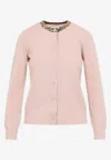 Burberry Wool Cardigan Women In Pink
