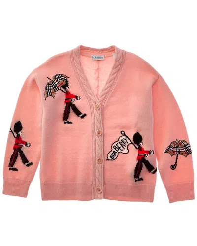 Burberry Wool Cardigan In Pink